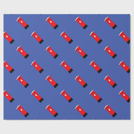 Santas Postbox Cadeaupapier (Vlak)