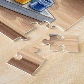 Santa's Pottenbakkerij: Handgeschilderd Keramiek Legpuzzel (Zijkant)