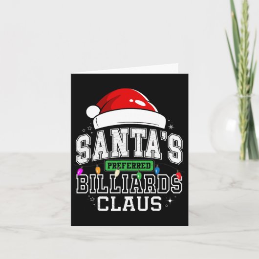 Santa's Preferred Billiards Claus Matching Panama Kaart (Voorkant)