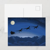 Santa's Raptor Sleigh Team Christmas Kaart Dinosau (Voorkant / Achterkant)