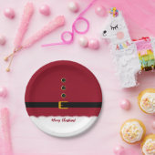 Santas Red Outfit- Kerstmis- Papieren Bordje (Feest)