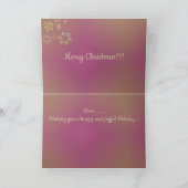 Santa's Reindeer and Snowflakes Card Kaart (Binnen)