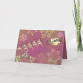Santa's Reindeer and Snowflakes Card Kaart (Voorkant)