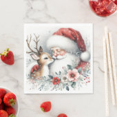 Santa's Reindeer Kiss Servet (Insitu)