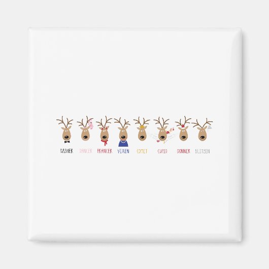 Santas Reindeer Magneet (Voorkant)