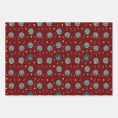 Santa's Reindeer Pattern Wrapping Paper Flat Sheet (Voorkant 3)