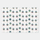Santa's Reindeer Pattern Wrapping Paper Flat Sheet (Voorkant 2)