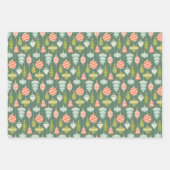 Santa's Reindeer, Retro Christmas Baubles, Plaid Inpakpapier Vel (Voorkant 2)