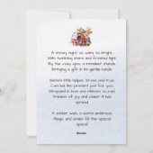 Santas Reindeer Rhyme Noordse gedicht Kinder kerst Feestdagenkaart (Achterkant)