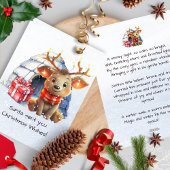 Santas Reindeer Rhyme Noordse gedicht Kinder kerst Feestdagenkaart