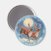 SANTA'S REINDEER VAN SHARON SHARPE MAGNEET (Voorkant / Achterkant)