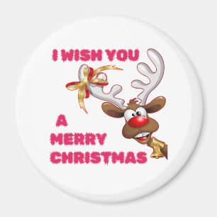 SANTA'S REINDEER WIST JE EEN MERRY CHRISTMAS MAGNEET