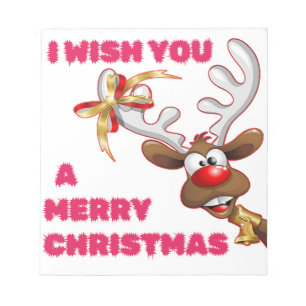 SANTA'S REINDEER WIST JE EEN MERRY CHRISTMAS NOTITIEBLOK