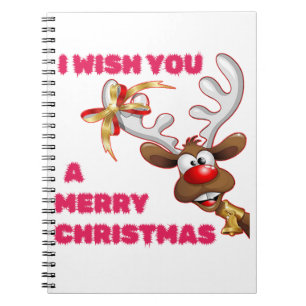 SANTA'S REINDEER WIST JE EEN MERRY CHRISTMAS NOTITIEBOEK