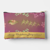 Santa's rendier Paarse gouden chiffon sjaal Etui (Achterkant)