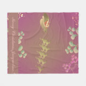 Santa's rendier Paarse inpakpapier Fleece Deken (Voorkant (Horizontaal))