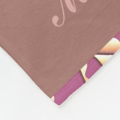 Santa's rendier Paarse inpakpapier Fleece Deken (Hoek)