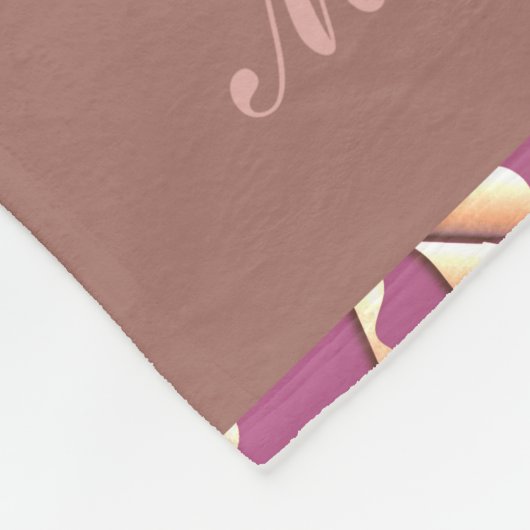 Santa's rendier Paarse inpakpapier Fleece Deken (Hoek)