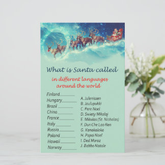 Santa's rendieren kerst rond de wereld spel