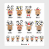 Santa's rendieren Sticker (Vel)