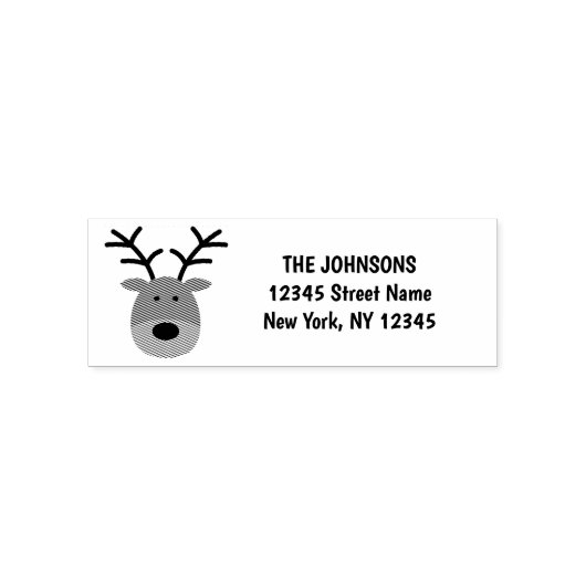 Santa's rendieren zelf inkt retour adres stempels (Design)