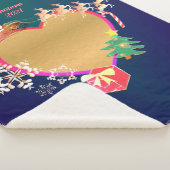 Santa's rendierfoto Sherpa Blanket Sherpa Deken (3/4)