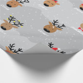 Santa's rendierster cadeaupapier (Hoek)
