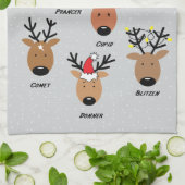 Santa's rendierster theedoek (Gevouwen)