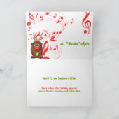 Santa's rendiertje Funny-kerstWenskaart Feestdagen Kaart (Binnen)