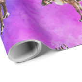 Santa's rendiertje op Tie Dye kerstwrapping Pap Cadeaupapier (Rol Hoek)