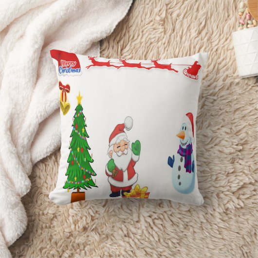 Santa's rendierwagen kussen (Deken)