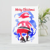 Santa's Retreat #121128 Feestdagenkaart (Staand voorkant)