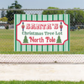 Santa's Retro Christmas Tree Lot Sign Banner (Insitu)