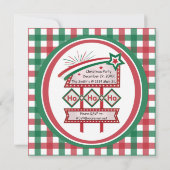 Santa's Retro Lichtkrant – Ho Ho Ho Prettig & Kers Kaart (Achterkant)
