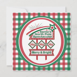 Santa's Retro Lichtkrant – Ho Ho Ho Prettig & Kers Kaart