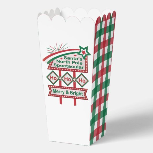 Santa's Retro Marquee - Ho Vrolijk & Helder Bedankdoosjes (Voorkant)