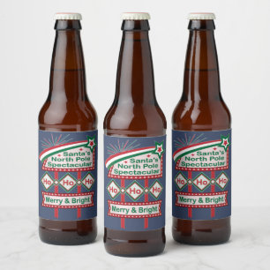 Santa's Retro Marquee - Ho Vrolijk & Helder Bier Etiket