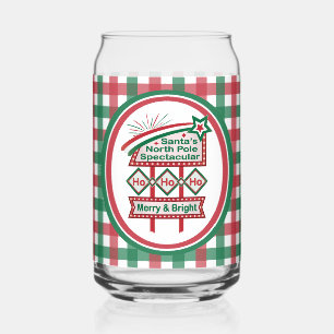 Santa's Retro Marquee - Ho Vrolijk & Helder Blikvorm Glas
