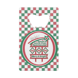 Santa's Retro Marquee - Ho Vrolijk & Helder Creditkaart Flessenopener