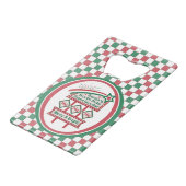 Santa's Retro Marquee - Ho Vrolijk & Helder Creditkaart Flessenopener (Voorkant Gekanteld)