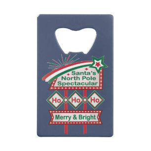 Santa's Retro Marquee - Ho Vrolijk & Helder Creditkaart Flessenopener