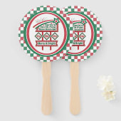 Santa's Retro Marquee - Ho Vrolijk & Helder Handwaaier (Voorkant en achterkant)