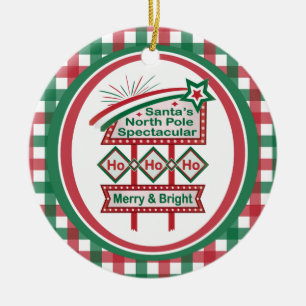 Santa's Retro Marquee - Ho Vrolijk & Helder Keramisch Ornament