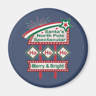 Santa's Retro Marquee - Ho Vrolijk & Helder Magneet