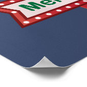 Santa's Retro Marquee - Ho Vrolijk & Helder Poster (Hoek)