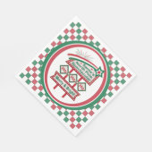 Santa's Retro Marquee - Ho Vrolijk & Helder Servet (Hoek)