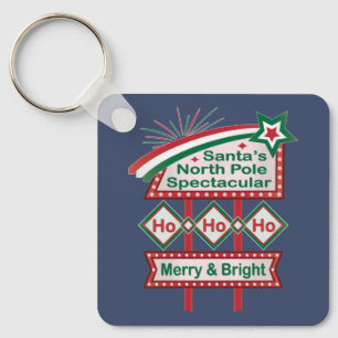 Santa's Retro Marquee - Ho Vrolijk & Helder Sleutelhanger