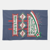 Santa's Retro Marquee - Ho Vrolijk & Helder Theedoek (Horizontaal)