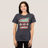 Santa's Retro Marquee - Ho Vrolijk & Helder Tri-Blend Shirt (Voorkant volledig)