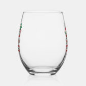 Santa's Retro Marquee - Ho Vrolijk & Helder Wijnglas Zonder Voet (Links)